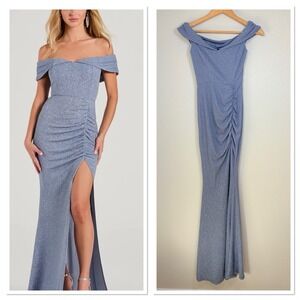 formal dress in store near me South Of France Maxi Dress | Navy | Womens main image 1